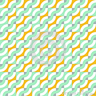 Pattern with diagonal waves Vector Illustration