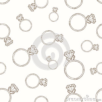 Pattern from the diamond ring. Vector Illustration