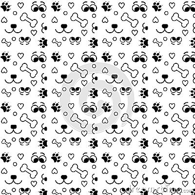 Pattern dog lover vector Vector Illustration