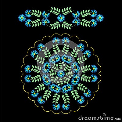 A pattern for embroidery Vector Illustration