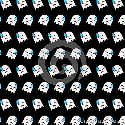 Ghost - emoji pattern 43 Stock Photo