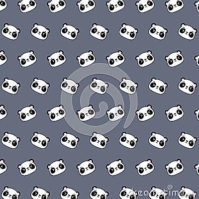 Panda - emoji pattern 29 Stock Photo