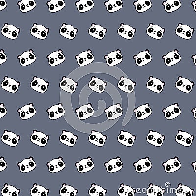 Panda - emoji pattern 51 Stock Photo