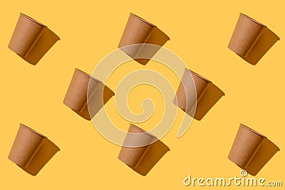 Pattern. Empty paper natural disposable craft brown glass Stock Photo