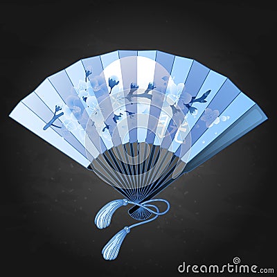 Pattern of fans Vector Illustration