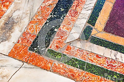 Pattern floor in temple at Istanbul Turkey Stock Photo