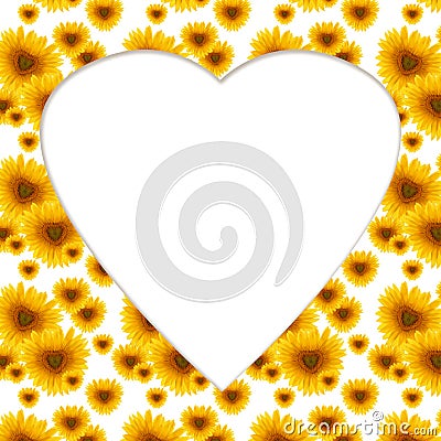 Pattern flower sunflower greeting card billet Stock Photo