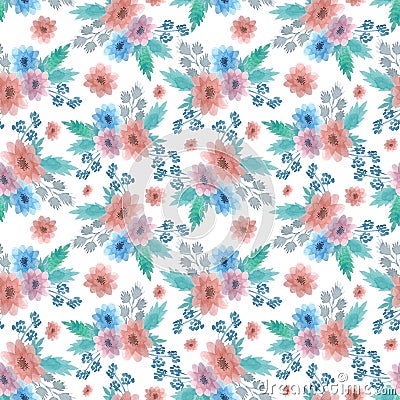 Pattern with flowers Stock Photo