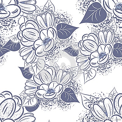 Pattern of flowers Vector Illustration