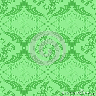 pattern green abstract flora wallpaper graphics design Vector Illustration