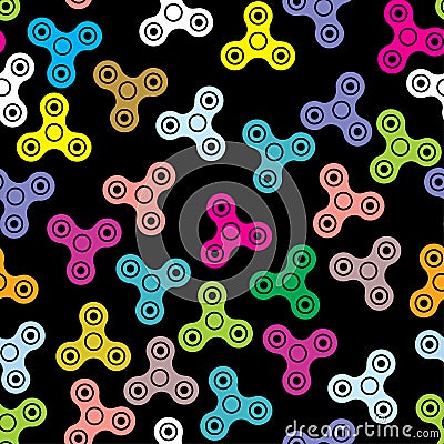 Pattern hand spinner fidget toy Vector Illustration