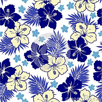 Pattern of the Hibiscus Vector Illustration