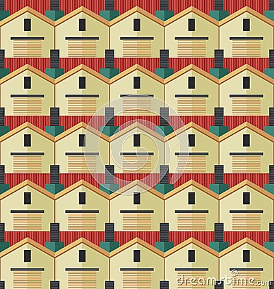 The pattern of houses Vector Illustration