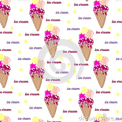 Pattern of ice cream Stock Photo
