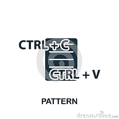 Pattern icon. Monochrome simple Artificial Intelligence icon for templates, web design and infographics Vector Illustration