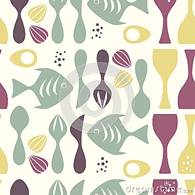 Pattern Kitchen Vector Illustration