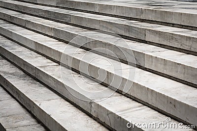 Pattern of large marble stairs outdoor Stock Photo