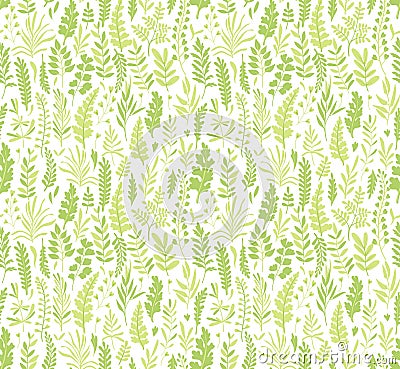 Pattern with leaves. Vector Illustration