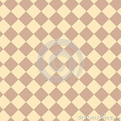 A pattern of light and dark brown squares of a chessboard. Wooden board for chess moves on a checkered background. Chess Vector Illustration