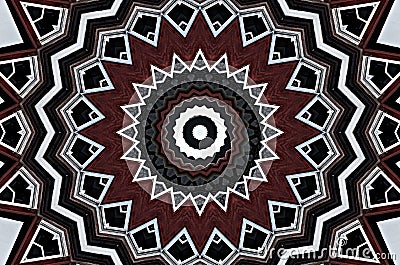 Pattern made from a half-timbered house seen through kaleidoscop Stock Photo