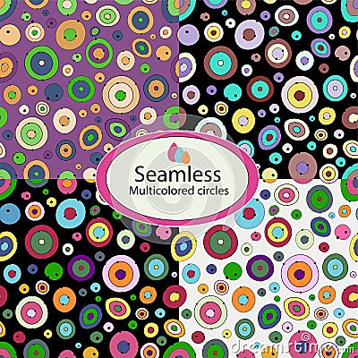 Pattern 07 Multicolored circles Vector Illustration