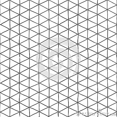 Pattern with Necker cube Vector Illustration