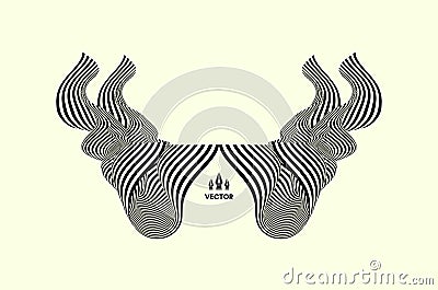 Pattern with optical illusion. Abstract 3D geometrical background. Vector illustration. Vector Illustration