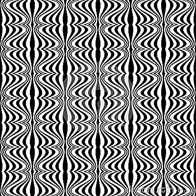 Pattern - Optical illusion with geometric drawing Stock Photo