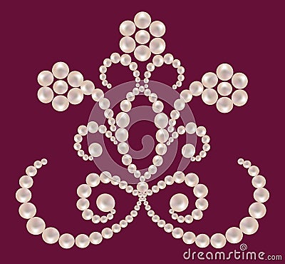 Pattern of pearls Vector Illustration