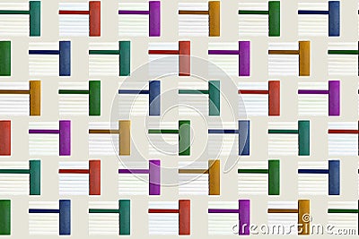 Pattern - pile of books in color Stock Photo