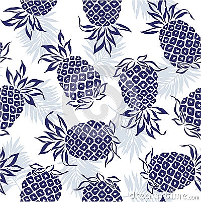 Pattern of pineapple Vector Illustration