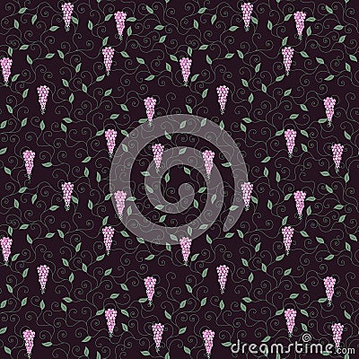 Pattern. Pink flowers. Vector Illustration