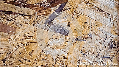 The pattern on the plywood, which is arranged irregularly, and has a rough, uneven surface Stock Photo