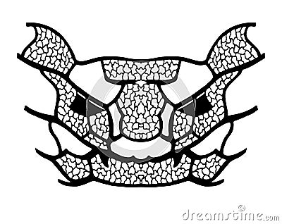 The pattern of predatory creatures. Vector Illustration