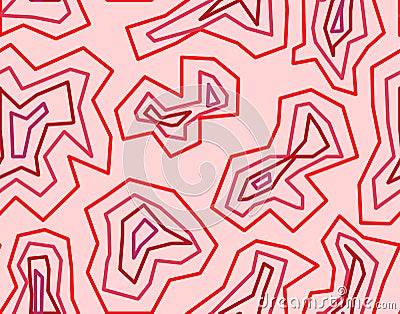 Abstract pattern with red shapes Stock Photo