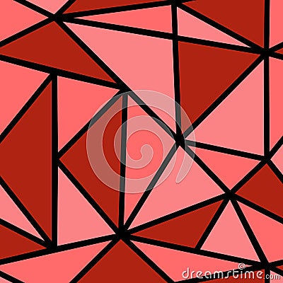 Pattern with red triangle Vector Illustration