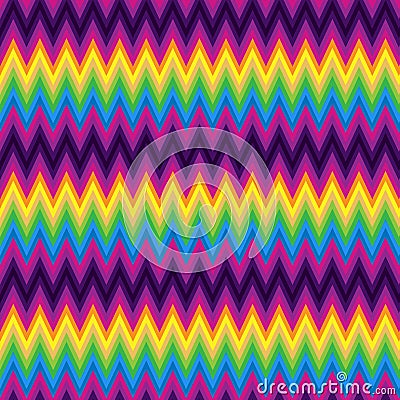 Pattern Retro Zig Zag Chevron Vector Vector Illustration