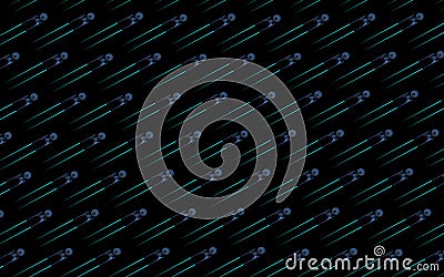 Pattern of Science Fictional image of a starship in deep space and black background Stock Photo