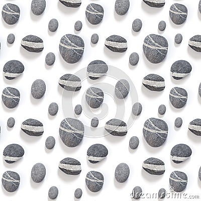 Pattern sea stones pebbles beach Stock Photo