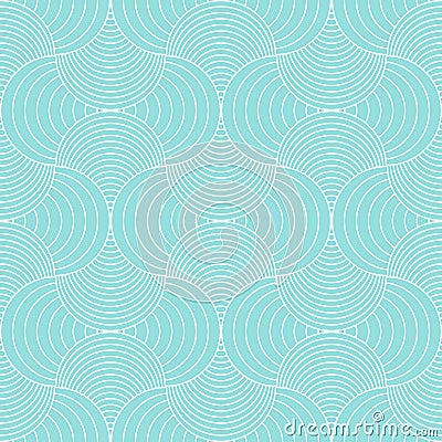 Pattern seamless circle abstract wave background Vector Illustration