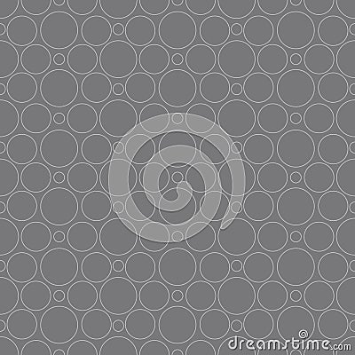 Seamless circles, abstract geo, geometric pattern, grey seamless babble texture Vector Illustration