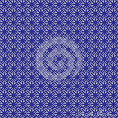 Pattern seamless of crosses white and blue Vector Illustration