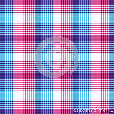 Seamless madras checkered pattern, crosshatch fabric print, seamless halftone pattern Vector Illustration