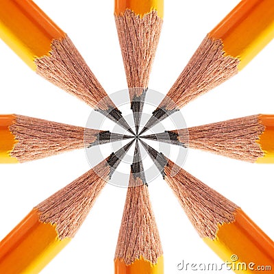 Pattern of a sharpened pencil Stock Photo