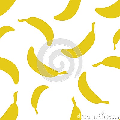 Pattern Silhouette Bananas Vector Illustration