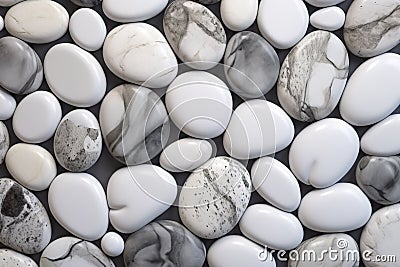 Pattern of smooth marble stones, abstract texture background, illustration, generative AI Cartoon Illustration