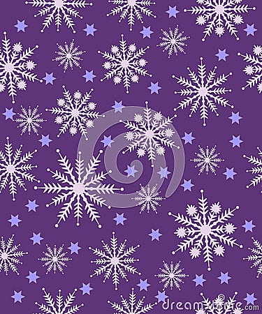 Pattern with snowflakes Vector Illustration