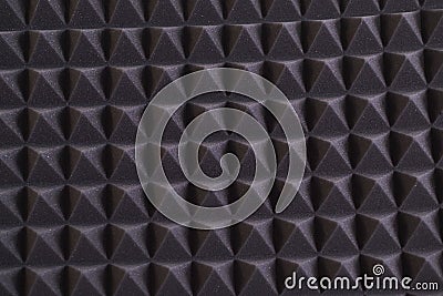 The pattern of the soundproof panel of polyurethane foam. black geometric background Stock Photo