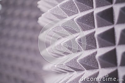 The pattern of the soundproof panel of polyurethane foam. black geometric background Stock Photo