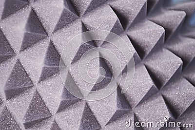 The pattern of the soundproof panel of polyurethane foam. black geometric background Stock Photo